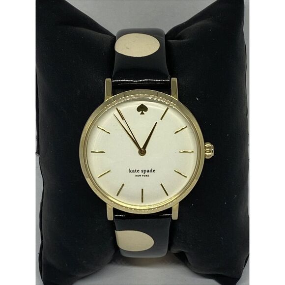 Kate Spade Metro 0173 Women's Black Leather Analog Dial Quartz Watch WO451 - Picture 1 of 12